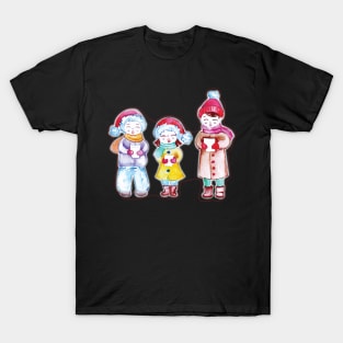 Christmas Carolers in watercolor style T-Shirt